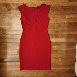 Ann Taylor Red Sleeveless Dress